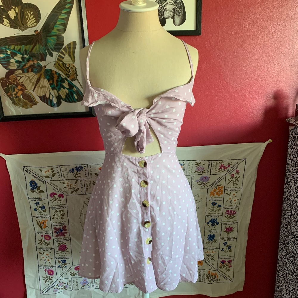 Mini Light Purple Poke-a-Dot Dress Size S